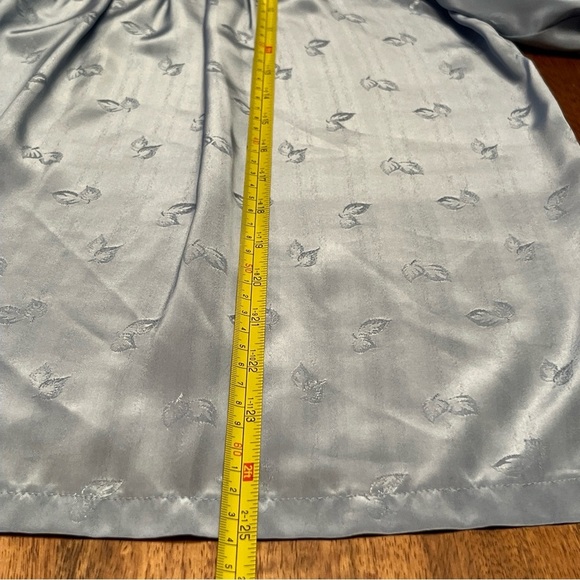 VTG 80s Handmade SECRETARY BLOUSE Silk poly Balloon Sleeves PEARL BUTTONS Med - Picture 13 of 14